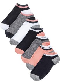 Lot de 7 paires de socquettes en coton majoritaire - noir - taille 35-38 avec coton - bonprix