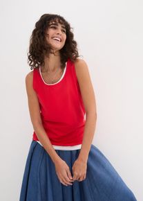 Lot de 5 débardeurs longs 100% coton - rouge - taille 38/40 (S) avec coton - bonprix