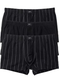 Lot de 3 boxers - noir - taille 6 (L) avec coton - bonprix