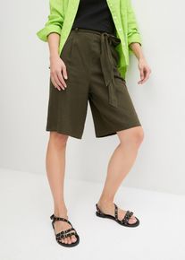 Bermuda en lin mélangé - vert - taille 50 - bonprix
