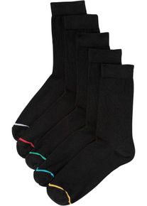 Lot de 5 paires de chaussettes en coton majoritaire - noir - taille 35-38 avec coton - bonprix