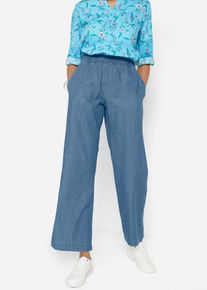 Jean à enfiler léger avec taille confortable coupe large - bleu - taille 48 - 100% coton - bonprix