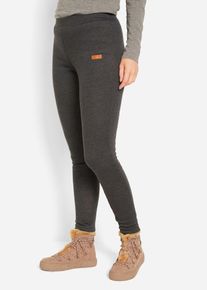 Legging avec doublure peluche - gris - taille 42/44 (M) avec coton - bonprix