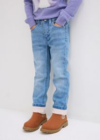 Termojeans med jerseyfôr Slim Fit, blå, størrelse 140, bonprix