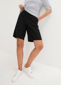 Bermudashorts i lin og viskose, svart, størrelse 38, bonprix
