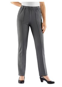 Dames Jerseybroek van ribmateriaal in grijs ,maat 38, WITT, 100% Polyester
