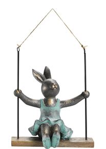HEINE HOME unisex Decoratieve figuur antiekzilverkleurig/mint Maat 30x26x15 cm