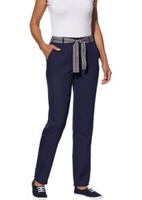 Dames Broek met bindceintuur marine Maat 42