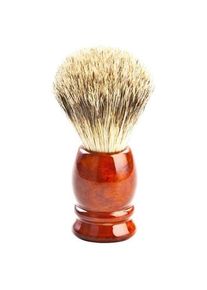 ERBE® ERBE Escova de barbear Pincel pelo texugo, pega metal prateada brilhante Acessórios Male