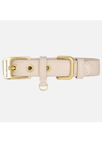 Hochwertiges Glattleder Hundehalsband Almond (beige)