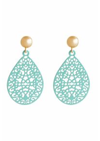 Gemshine Ohrringe 'Mandala' Damen pastellblau / gold Größe One Size