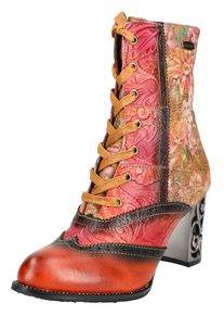 Laura Vita Stiefelette Damen camel / pink / rot Größe 35