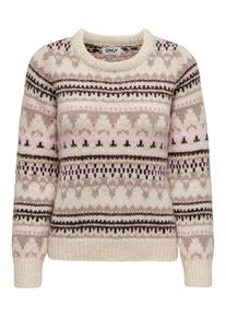 Only Sweter 'ONLMONTANA' dla kobiet ciemny beż / ciemnobrązowy / szaro-beżowy / różowy pudrowy Rozmiar XS