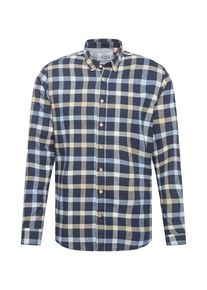 Kronstadt Heren Overhemd 'Dean' ecru / navy / lichtblauw / wit S