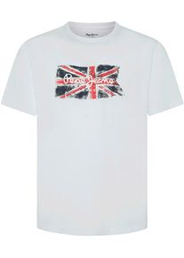 Pepe Jeans Koszulka 'Clag' dla mężczyzn niebieski / krwistoczerwony / biały Rozmiar S