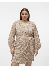 Vero Moda Curve Dames Cocktailjurk beige / goud 36