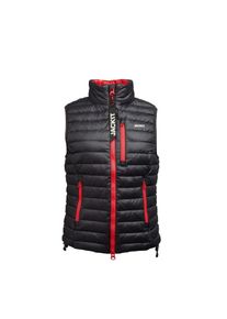 JACK1T Dames Sportbodywarmer ' SATEL1TE ' bloedrood / zwart / wit L