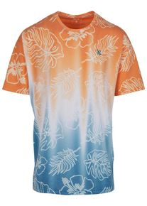 Just Rhyse Heren Shirt 'Wave Bounce' royal blue/koningsblauw / oranje / wit XXL