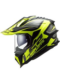 LS2 MX701 Explorer Alter, adventure helmet , color: Matt Black/Neon-Yellow/Grey , size: S