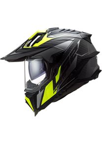 LS2 MX701 Explorer Carbon Focus, casco enduro , colore: Opaco Nero/Grigio/Giallo Fluo , dimensione: XS