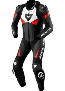Revit Argon 2, leather suit 1pcs. perforated , color: Black/Neon-Red/White , size: 50