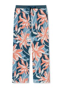 Schiesser Dames Pyjamabroek ' Mix & Relax ' blauw / zalm roze / wit XS