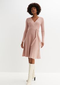 Abito in maglia con cintura, rosa, Taglia 50/52 (L), bonprix