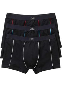 Boxer aderenti con cotone (pacco da 3), Nero, Taglia 7 (XL), bonprix