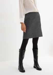 Gonna in misto lana a spina di pesce - Grigio - Taglia 60 - bonprix