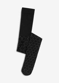 Collant con fili glitterati e poliammide riciclata, Nero, Taglia 50/52 (L), bonprix
