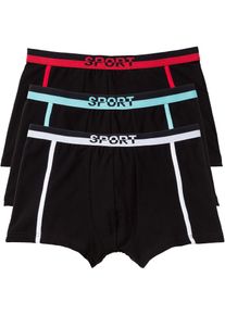 Boxer aderenti con cotone (pacco da 3), Nero, Taglia 7 (XL), bonprix