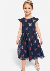 Abito di chiffon svasato, Blu, Taglia 128, bonprix
