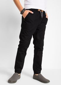 Pantaloni termici foderati in jersey regular fit, Nero, Taglia 134, bonprix