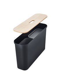 Smartstore Opberg-/afvalbakkenset, Opberg-/afvalemmerset Slim - zwart
