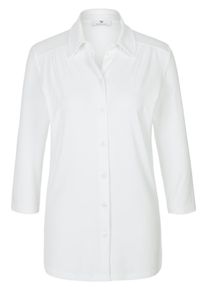 Peter Hahn - Jersey blouse met 3/4-mouwen, wit, Maat 36, viscose