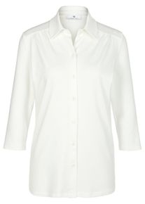 Peter Hahn - Jersey blouse met 3/4-mouwen, wit, Maat 36, viscose
