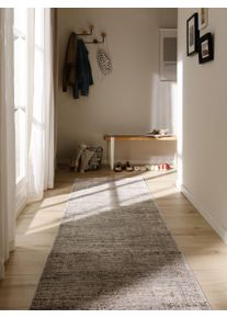 benuta Nest Chodnik Anwar szaro-niebieski 80x250 cm Ornamenty,Tradycyjny
