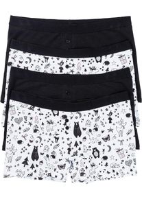 Lot de 4 boxers femme - noir - taille 38/40 (S) avec coton - bonprix
