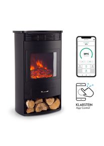 Klarstein Bormio Smart, elektromos kandalló, 950/1900 W, termosztát, heti időzítő, fekete