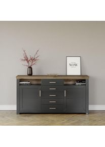 set one by Musterring Sideboard »York«, Typ 55, mit viel Stauraum, im Landhaus-Stil, B 184 x H 95 cm