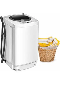 Goplus - Mini Machine a Laver a Godet Unique, Puissance de 240W, Lave-linge avec Panneau de Commande Multifonction, Capacite de 3,5KG, avec Pompe de