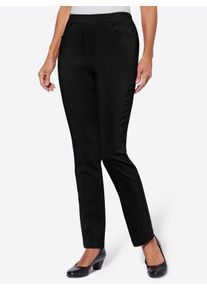 Dames Comfortbroek van bengaline in zwart ,maat 19, WITT, 77% Viscose, 20% Polyamide, 3% Elastan