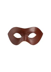 Colombina Liscia brown Venetian Leather Mask