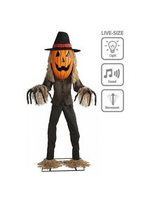 maskworld Zucca gigante fantasma - Decorazione di Halloween con suoni e animazioni