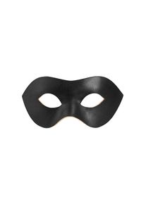 Colombina Liscia black Venetian Leather Mask