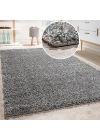 Paco Home Teppich »Twister 500«, rechteckig, 44 mm Höhe, Uni Hochflor Shaggy mit hoher Fadendichte