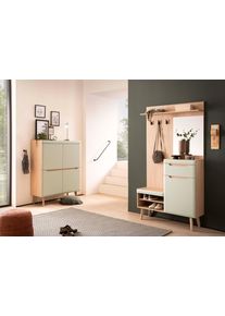 Home Affaire Garderoben-Set »Torge, Garderobe mit Stauraum, Garderobenschrank im Scandic Design«, (Set, 2 St.), enthält Highboard und Garderobe mit Spiegel, in zwei Farben