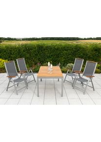 Merxx Garten-Essgruppe » »Siena««, (Set, 5 tlg., 5-fach verstellbare Rückenlehne), Tisch: LxB: 150x90 cm