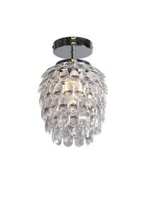Trio Art Deco függőlámpa acél 19 cm fényerőszabályzóval - Bling