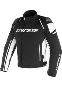 Dainese Racing 3, veste textile D-Dry , couleur: Noir/Noir/Blanc , taille: 62